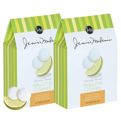 J&M Key Lime Cookies, Refreshing Citrus Flavor, Sweet & Tart for Snacking, Desserts, and Gift-Giving, Delicious Treats, 6 oz, 2 Pack