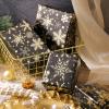 RUSPEPA Gold Foil Snowflake Christmas Wrapping Paper Roll, Mini Roll, Elegant Gold and Black Snowflake Design Gift Wrap Paper, Perfect for Holiday Gifts, Christmas Party, 17 Inches x 32.8 Feet view 3