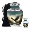 YATHABHISA Cremation Urn for Ashes, Urn for Ash Adult Human Remains, Memorial Gift Combo for Mom & Dad, Dark Blue, Combo (10 Inch & 3 Inch Mini) view 1