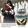 YATHABHISA Cremation Urn for Ashes, Urn for Ash Adult Human Remains, Memorial Gift Combo for Mom & Dad, Dark Blue, Combo (10 Inch & 3 Inch Mini) view 3