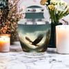 YATHABHISA Cremation Urn for Ashes, Urn for Ash Adult Human Remains, Memorial Gift Combo for Mom & Dad, Dark Blue, Combo (10 Inch & 3 Inch Mini) view 4
