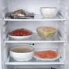 Queenbox 300pcs 4.7in Disposable Food Bowl Storage Cover, Transparent Elastic Fridge Fresh Keeping Bag for Bread Vegetable Fruit Meat Leftover view 4