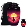 Cowboy Urns for Women Human Ashes, Urns for mom, Urn Keepsakes for Ashes, Large Cremation Urn for Ashes for Men(Size - 10inch 1Pcs, 3inch 1Pcs)