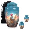 Rooster Urn for Ashes for Women, Urns for Human Ashes Adult Man, Large Urn for Ashes Adult Male, Memorial Urns for Human Ashes (Size - 10inch 1Pcs, 3inch 2Pcs) view 1