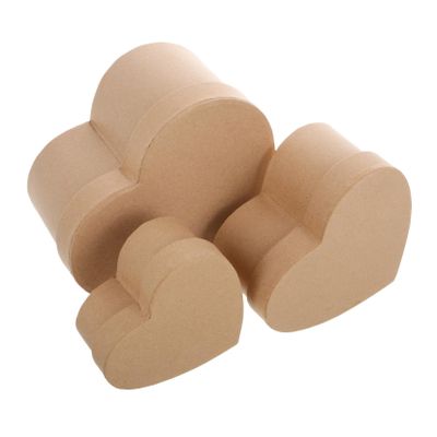 Abaodam 3pcs Heart Shaped Diy Paper Box Lids for Valentine's Day Boxes for Presents