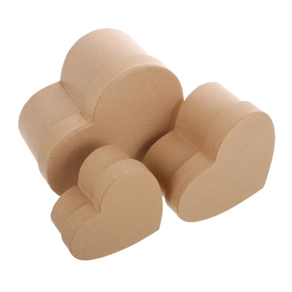 Abaodam 3pcs Heart Shaped Diy Paper Box Lids for Valentine's Day Boxes for Presents
