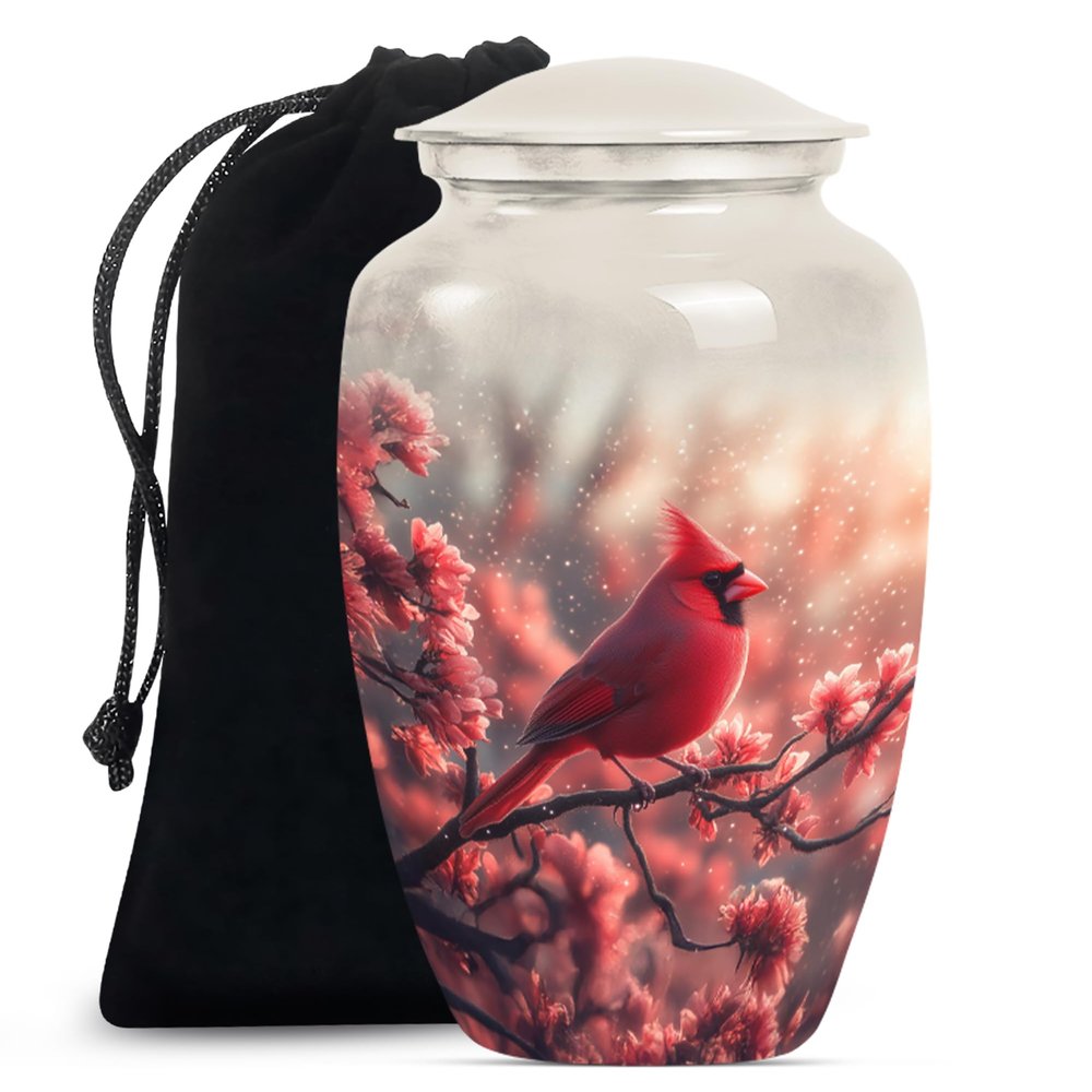 Cardinal Bird Urns for Human Ashes Adult Female, Funeral Urn for Ashes Adult Male, Large Urns for Human Ashes, Urn for Ashes for Women(Size - 10inch)