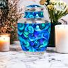 Blue Ocean Whispers Memorial Urns for Human Ashes Adult Female & Male - Large Cremation Urn for Adult Women - Funeral Burial Ashes - 10Inch view 4