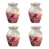 Cardinal Bird Urn for Ashes for Women, Burial Urn for Ashes Adult Male, Small Urns for Human Ashes Keepsake, Small Cremation Urns for Ashes (Size - 3inch, 4 Pcs) view 1
