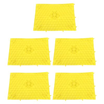 5PCS Foot Massage Mat, Foot Acupressure Mat Pressure Point Pad Walking Toe Plate Acupressure Pad for Home Outdoor Game (Yellow)