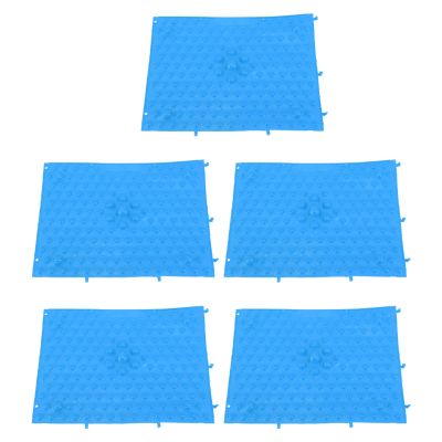 5PCS Foot Massage Mat, Foot Acupressure Mat Pressure Point Pad Walking Toe Plate Acupressure Pad for Home Outdoor Game (Blue)