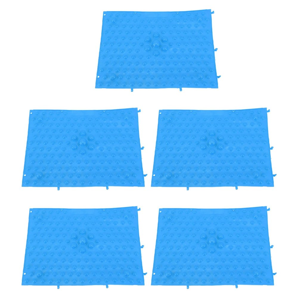 5PCS Foot Massage Mat, Foot Acupressure Mat Pressure Point Pad Walking Toe Plate Acupressure Pad for Home Outdoor Game (Blue)
