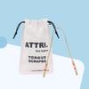 100% Pure Brass Tongue Scraper Eco-Friendly Pouch for Adults and Kids - Durable Tongue cleaner - Tough Scraper Oral Care & Hygiene-Unique design-ATTRI. view 2