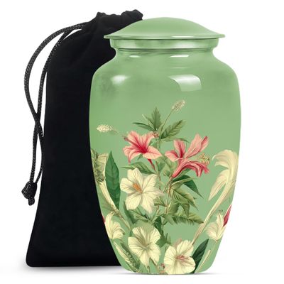 Flower Urns for Human Ashes Adult Female - Funeral Burial Urns for Mom Ashes - Large Cremation Urn Adult Male - Urn for Women(Size - 10inch)