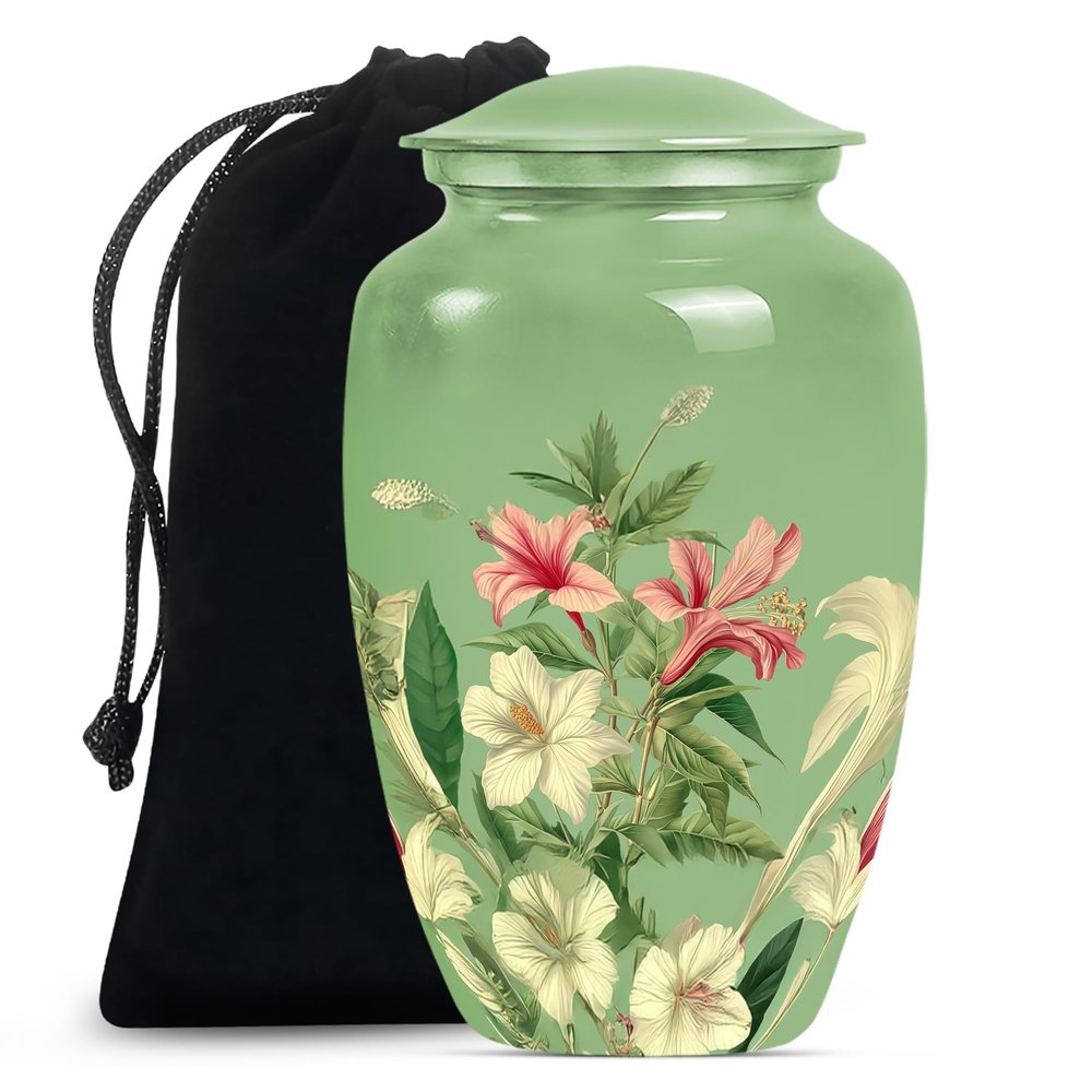 Flower Urns for Human Ashes Adult Female - Funeral Burial Urns for Mom Ashes - Large Cremation Urn Adult Male - Urn for Women(Size - 10inch)