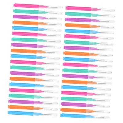 ORFOFE 50pcs Interdental Brush for Soft Bristles Oral Care Tools Flossers and Picks for Cleaning Colors