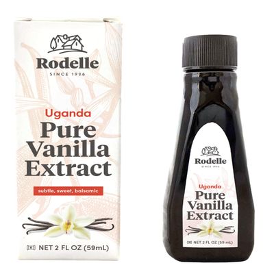 Rodelle Uganda Single Origin Pure Vanilla Extract Gluten Free Made in USA, 2 Ounce