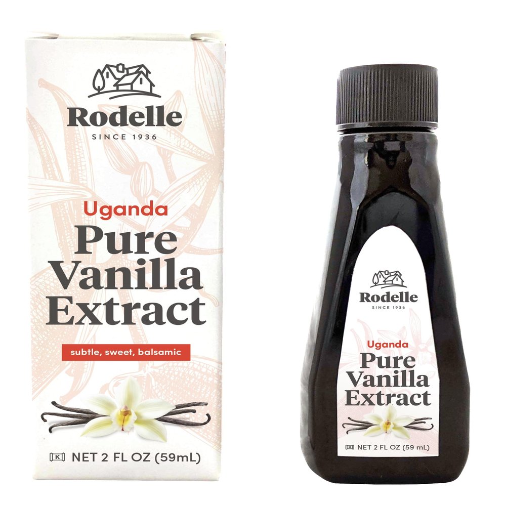 Rodelle Uganda Single Origin Pure Vanilla Extract Gluten Free Made in USA, 2 Ounce