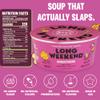 Long Weekend Freeze-Dried Vegetable Soup Instant Soup with Real Vegetables Nourishing, Thoughtful Nutrition, Shelf-Stable Meal, Just Add Water Minestrone, 6 Pack view 2