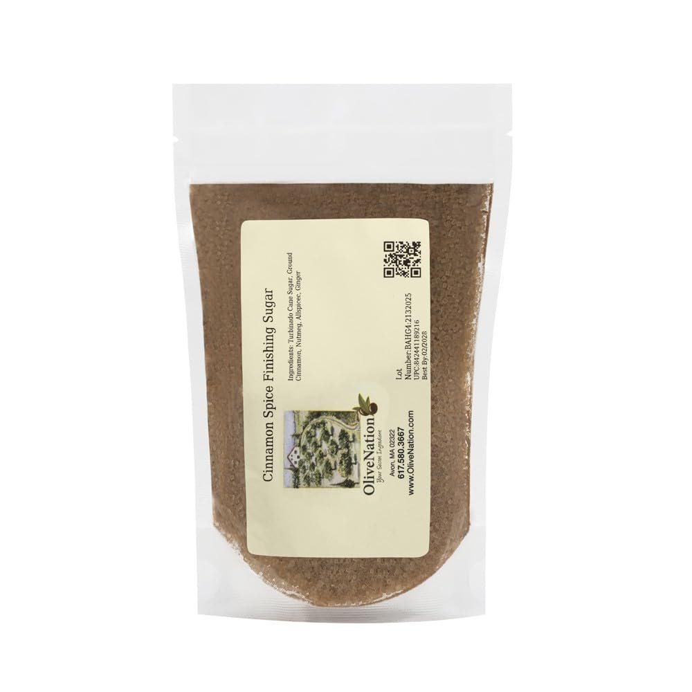 OliveNation Cinnamon Spice Finishing Sugar - Cinnamon Spice Infused Sugar for Baking, Edible Decoration, Garnish, 400 oz