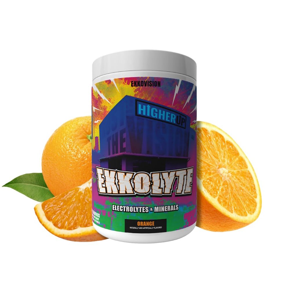 Ekkovision Ekkolyte Electrolytes & Minerals Powder, 50 MG Vitamin C & 155 MG Magnesium for Hydration Support, Essential Electrolytes for Women & Men, Orange Flavored Electrolyte Mix, 120 Servings
