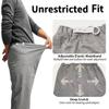 Reusable Incontinence Pants for Adults - Adjustable Urine Leakproof Bedridden Patient Care Trousers Night Spill Proof Absorption for Elderly Unisex Men Women (Gray Long,XXXX-Large) view 4