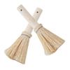 IMIKEYA 2pcs Coconut Coir Pot Brush Set Cleaning Brush with Long Handle for Dishes and Pots view 1