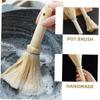 IMIKEYA 2pcs Coconut Coir Pot Brush Set Cleaning Brush with Long Handle for Dishes and Pots view 3