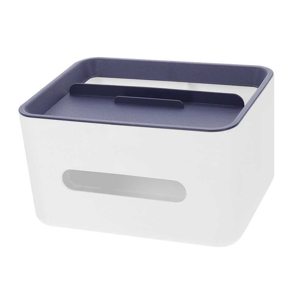 HAKIDZEL Multi-purpose Tissue Box and Remote-control Organizer for Desktop Compact Design for for Organizing Sundries and Keeping Your Workspace Tidy