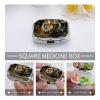 Jungle Tiger Pill Box 2 Compartment Travel Pill Organizer with Mirror Design Portable Pillcase for Pocket Or Purse Square Medicine Case Weekly Medicine Container Holder for Daily Meds view 4