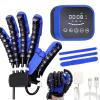GAOXIAO Hand Function Rehabilitation Robotic Gloves Generations Hemiplegia, Finger Hand Trainer Exercises for Therapy, Stroke Paralysis Arthritis Patient Physical Reabilitech Blue plugin Left XXL view 1