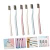 SAFIGLE 6-Piece Bamboo Charcoal Toothbrush Set for Adults Soft Bristles Effective Daily Oral Hygiene Tools Suitable for Family Use Random Color view 2