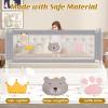 JWPEHOE Height Adjustable Bed Rail for Toddlers, Kids Safety Baby Bed Rail for Twin/Full/King/Queen Size Bed (3 Sides, 74 * 74 * 39 Inch) view 4
