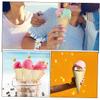HOLIDYOYO 50pcs Wooden Mini Cones for Sushi Appetizers Easy to Use for Parties Restaurants Catering view 3