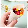 HOLIDYOYO 50pcs Wooden Mini Cones for Sushi Appetizers Easy to Use for Parties Restaurants Catering view 4