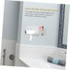 WRITWAA Wall-Mounted Hair Dryer Rack No Punching Required Bathroom Storage Stand for Blow Dryer and Straightener Plastic Organizer for Hair Tools view 3