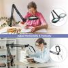 10X Large Magnifying Glass with Light and Clamp, Real Glass, 5 Color Modes, Stepless Dimmable, Lighted Magnifier with Stand Hands Free, LED Swing Arm Desk Lamp for Close Work, Craft, Reading, Painting view 4