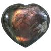 Nupuyai 2.76"-3.86" Natural Labradorite Heart Stone, Polished Worry Palm Stone for Anxiety Relief, Reiki Healing Crystal Meditation & Positive Energy Feng Shui Decor for Home Office, 401g-500g view 1