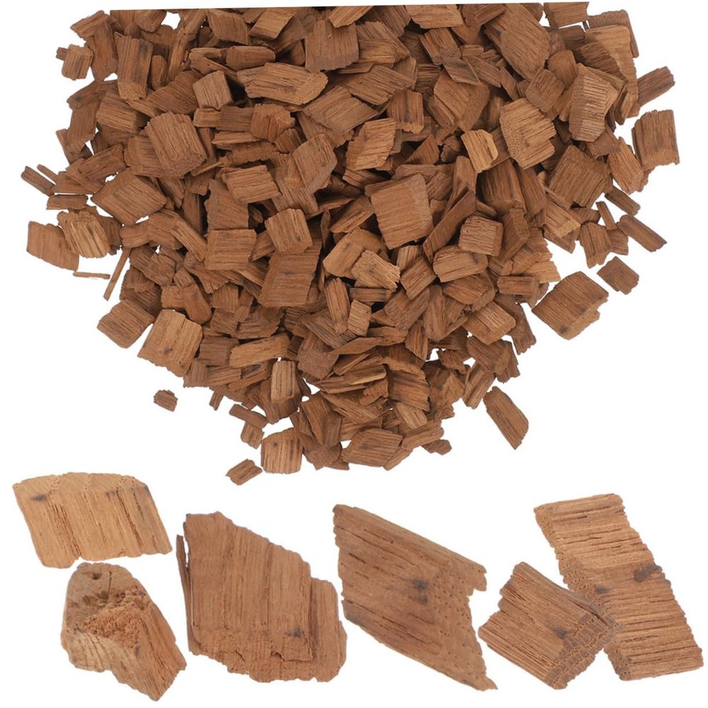 Ciieeo 2bags French Oak Chips for Home Red Wine Brewing Light to Flavor for Whiskey and Spirits Aging Easy to Use Wine Accessories
