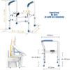Mobile Toilet Standing Aid, Adjustable Toilet Frame, Non-Slip Free Standing Support Toilet Safety Frame, Suitable for Any Toilet(B) view 2