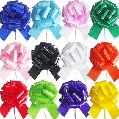 12Pcs Large Pull Bows,6 Inches Large Gift Bows,Pull Bows for Gift Wrapping Gift Baskets,Birthday Parties,Bouquet,and Other Gift Decorations(Candy Color Mixing)