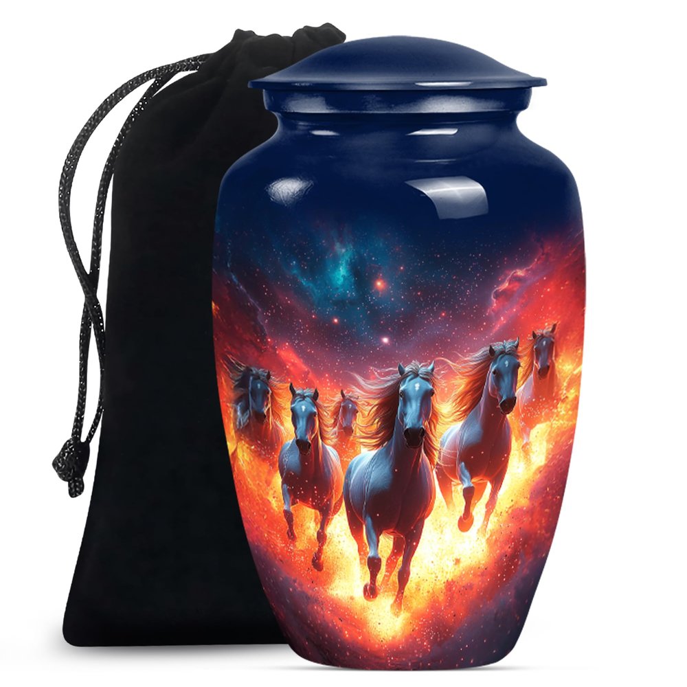 Horse Urns for Human Ashes Adult Man, Cremation Urns for Human Ashes, Urn for Ashes for Women, Large Urn for Ashes Adult Female (Size - 10inch)