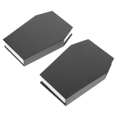 Ipetboom 2pcs Halloween Coffin Shape Storage Boxes Decorative Wrapping Containers for Spooky Parties and Candy Storage