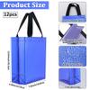 SOFPLATE 12Pcs 10 x 7.8 x 4 inch Iridescent Gift Bags Reusable Tote Gift Bag with Handle Non-woven Fabric Waterproof Glossy Finish Party Favor Supplies for Birthday Wedding Bridal Shower Goodie Candy view 4