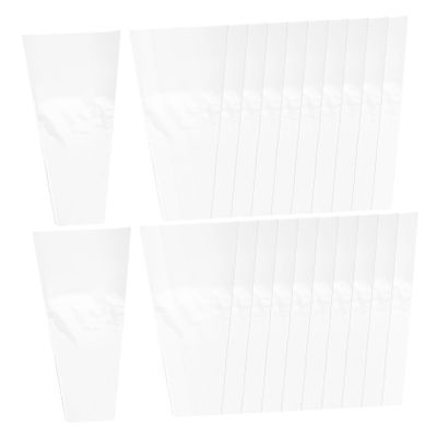 FRCOLOR 50pcs Clear Flower Bouquet Wrapping Paper Transparent Cellophane Bags for Elegant Floral Packaging for Weddings Valentine Day and Special Occasions