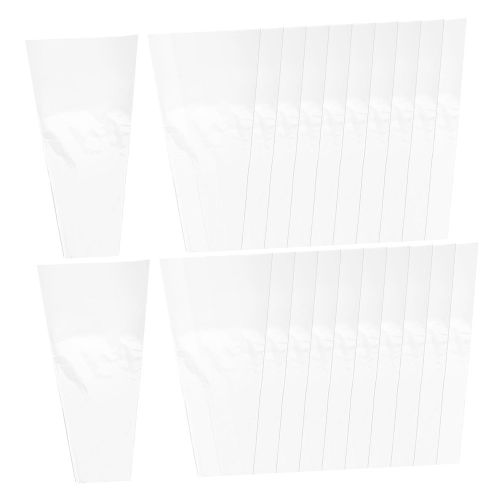 FRCOLOR 50pcs Clear Flower Bouquet Wrapping Paper Transparent Cellophane Bags for Elegant Floral Packaging for Weddings Valentine Day and Special Occasions