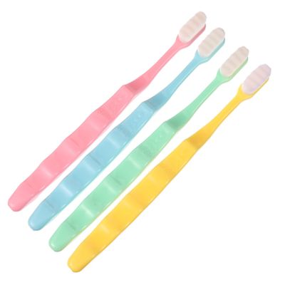 Ipetboom Soft Micro-Nano Toothbrush Set of 4 Gentle Bristles for Sensitive Gums Deep Oral Cleaning Assorted Colors for Boys and Girls and Adults