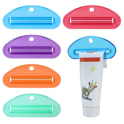 5Pcs Plastic Toothpaste Tube Squeezer Dispenser, Transparent