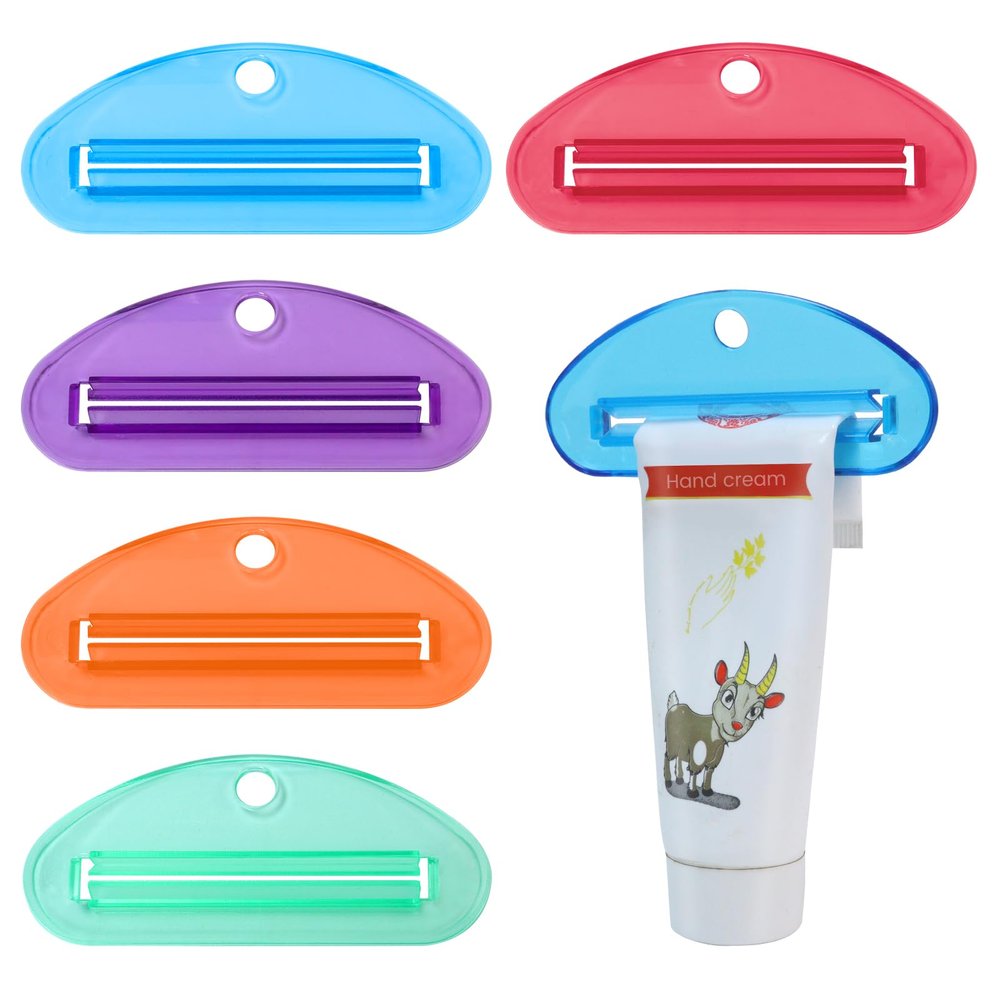 5Pcs Plastic Toothpaste Tube Squeezer Dispenser, Transparent