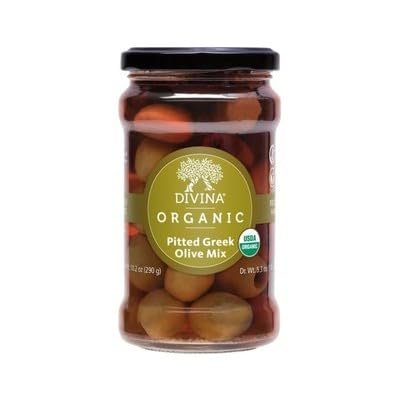 Divina Organic Greek Mixed Pitted Olives 5.3 oz (Pack of 6)